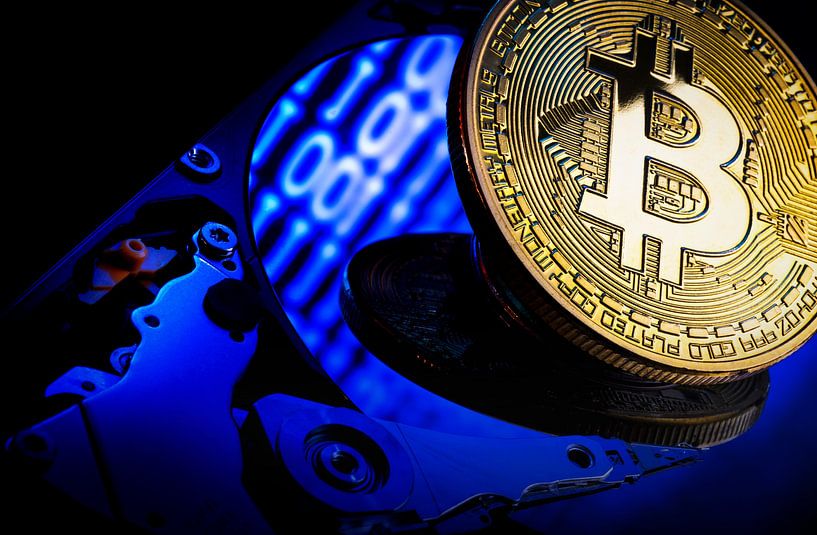 bitcoin auf einer festplatte von Lex van Lieshout