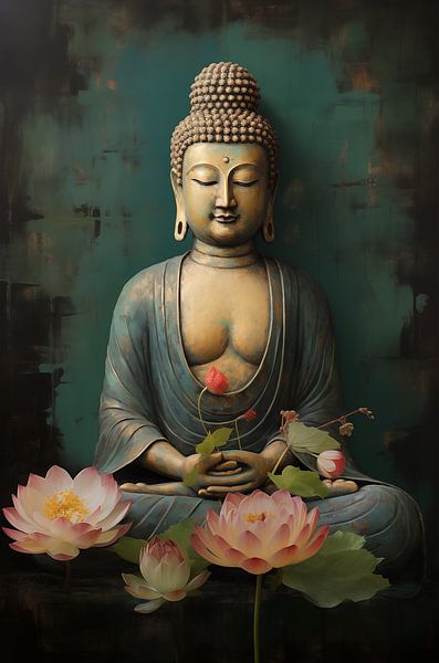 Buddha in flower (2) by Brigitta Meijer