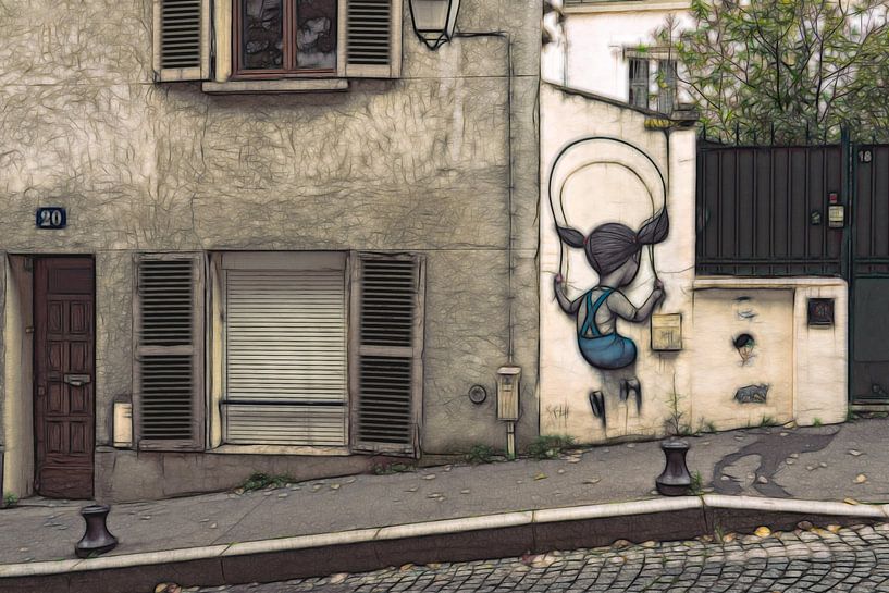 Girl jumping rope by André Scherpenberg