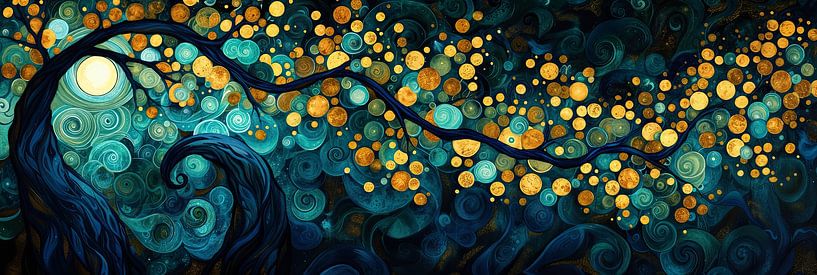 Toile nocturne par Caprices d'Art