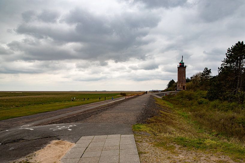 St. Peter Ording dike with lighthouse by Alexander Wolff