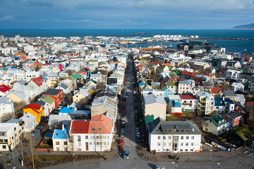 Ansicht von Reykjavik, Island von Lifelicious