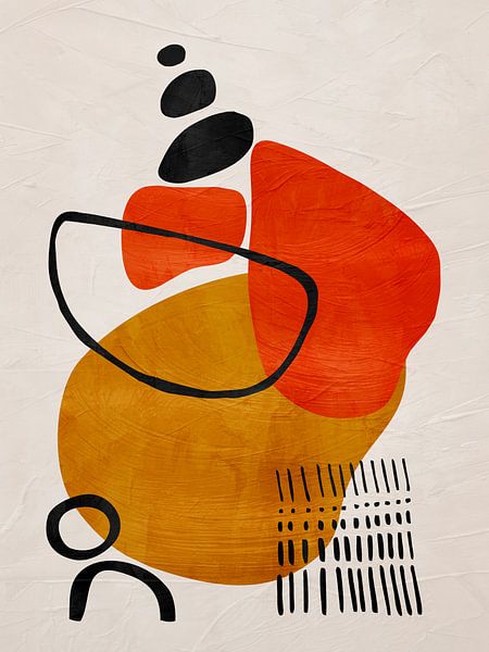 Organische abstrakte Kunst – Erdtöne von Online Arts