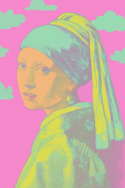 Girl With Pearl Earring (Neon Masters Series) von Treechild