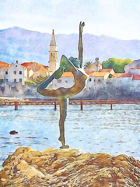 Dancer in Budva by zam art