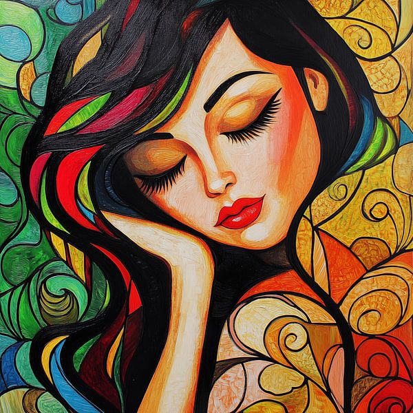 Exotische sinnliche Frau abstrakt von TheXclusive Art