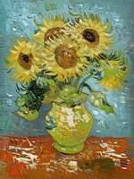 Sonnenblumen in einer Vase Gemälde