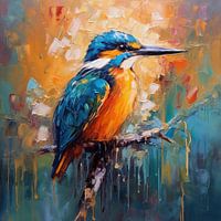 Un martin-pêcheur haut en couleur