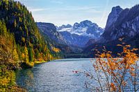 Berglandschaft "Gosausee mit Dachstein im Herbst"