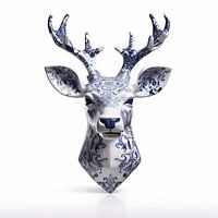 Stag in delft blue - hunting trophy