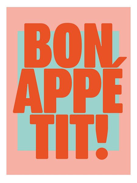 Bon Appétit - Orange et Pêche par Malou Studio