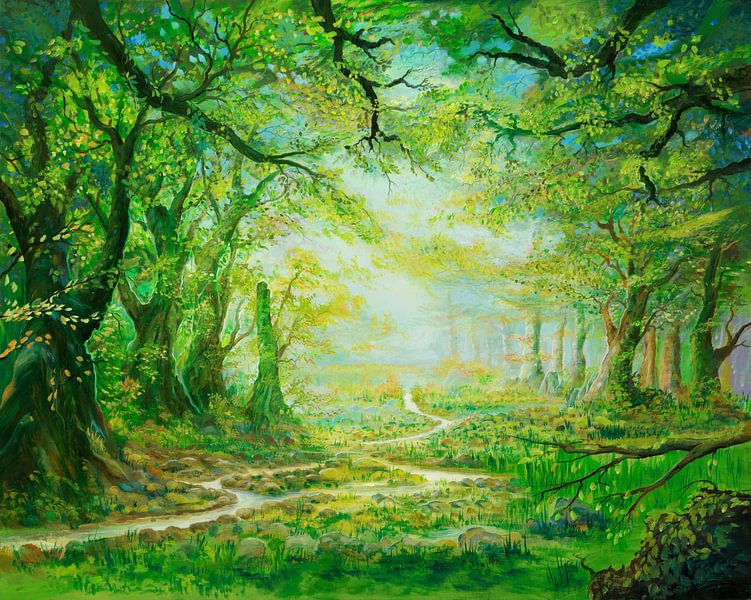 Forest waterway by Art Demo