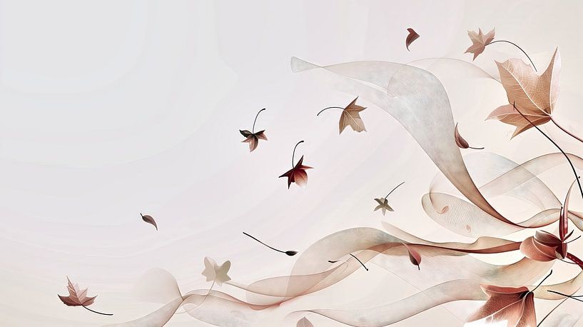 Delicate leaves and flowing ribbons by Frank Heinz