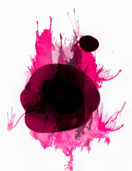 Japandi Zen Magenta Rose Japon Scandinavie Abstrait par Mad Dog Art