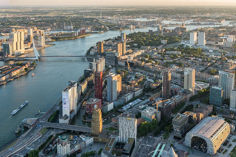 Aerial photo of Rotterdam city centre, Skyline and Martkhal by Prachtig Rotterdam