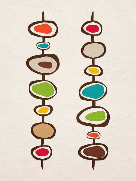 Organische abstrakte Kunst - Farben von Online Arts