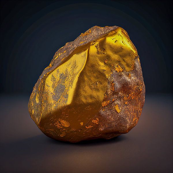 Portrait of a gold nugget illustration by Animaflora PicsStock