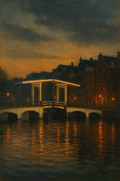 Amsterdams goldener Schein - Licht und Spiegelung über den Grachten von Travel Shop