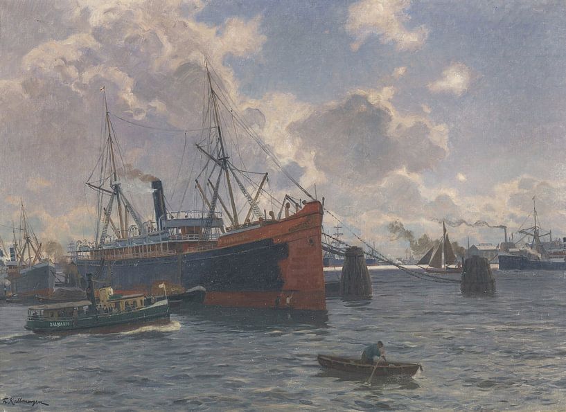 FRIEDRICH KALLMORGEN, Südamerika-Dampfer in Hamburg von Atelier Liesjes