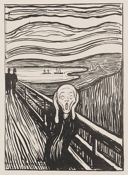 The Scream (lithograph), Edvard Munch by Masterful Masters