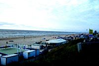 Zandvoort, het strand bij een vallende avond