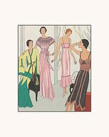 La soirée élégante | Impression historique de mode Art déco | Publicité vintage