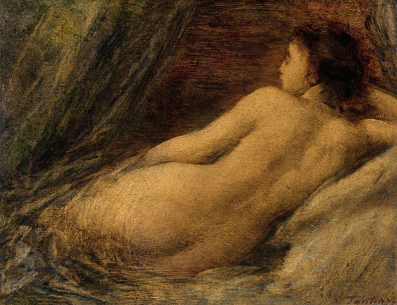 Reclining Nude, Henri Fantin-Latour by Masterful Masters