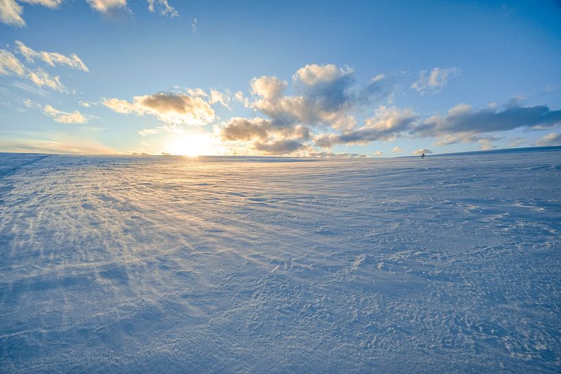Sonnenuntergang in der Winterlandschaft von Leo Schindzielorz