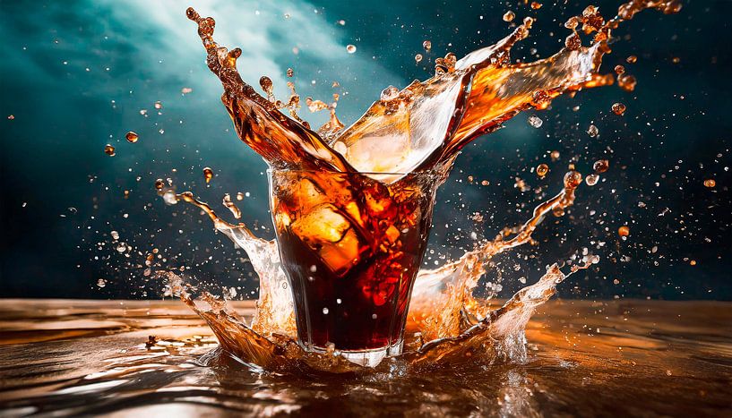 Cola avec glace et spritz par Mustafa Kurnaz