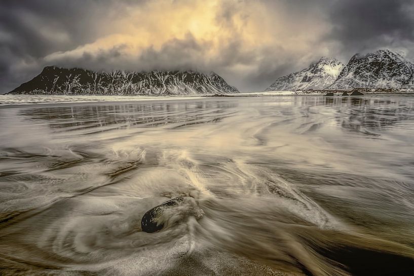Magical Sunset Ski Sands by Peter Poppe