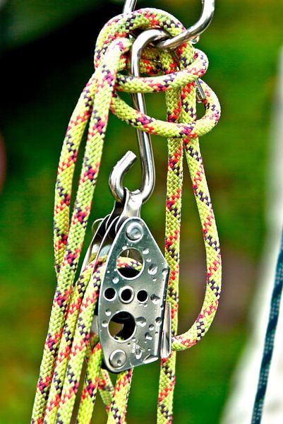 Umlenkrolle und Tampen von Norbert Sülzner