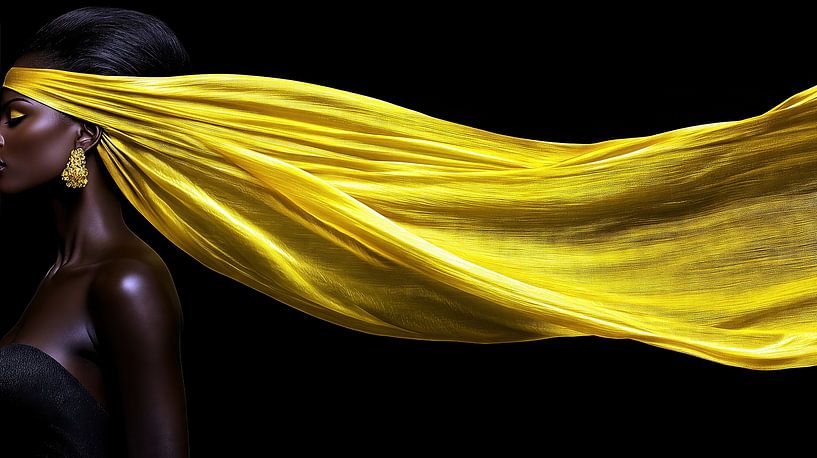 Elegant fashion shot with golden accents by Frank Heinz