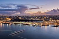 Skyline Amsterdam at sunset