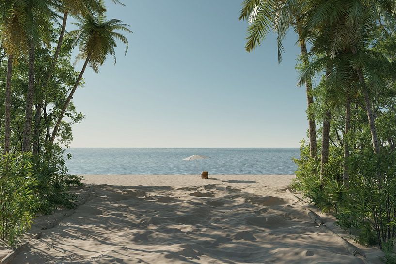 Einsame Strandferien von Besa Art