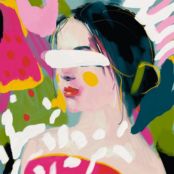 La Lunetricotee - female portrait by Ana Rut Bre