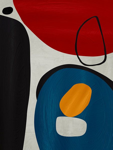 Organische abstrakte Kunst - Farbtöne von Online Arts