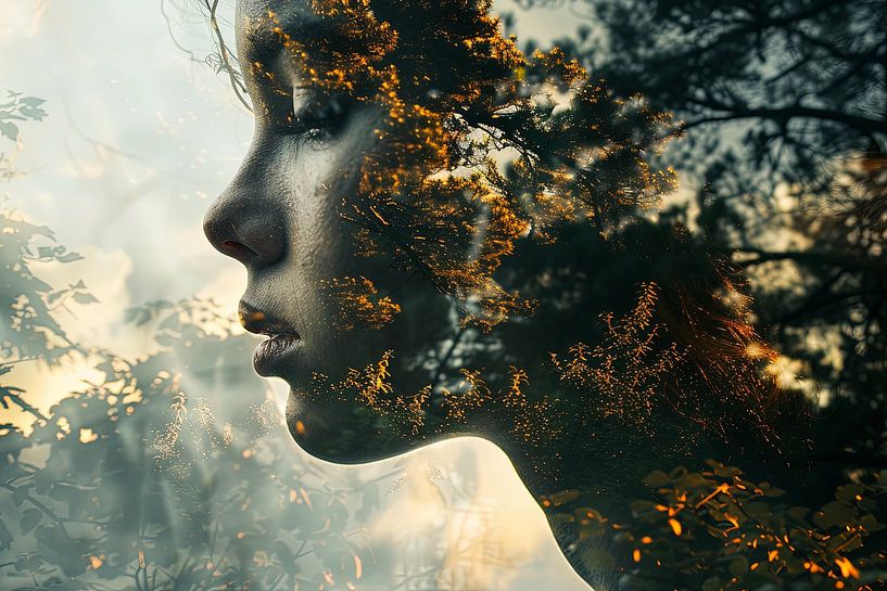 femme dans les bois par Egon Zitter