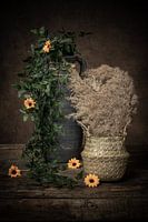 La brise d'été à travers les plantes