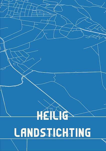 Blaupause | Karte | Heilig Landstichting (Gelderland) von Ortsdrucke