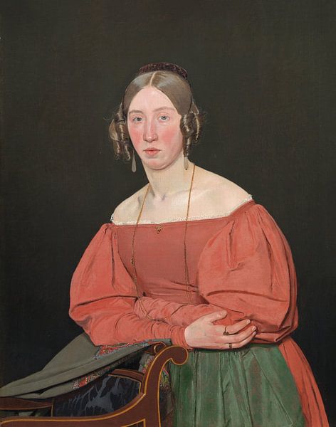 Portrait de la sœur de l'artiste, Cecilie Margrethe Petersen, née Købke, Christen Købke par Des maîtres magistraux