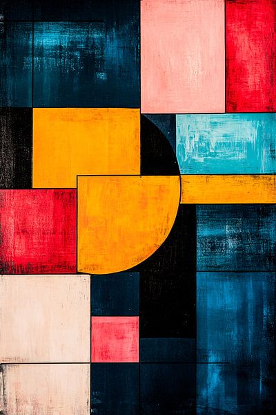 Peinture géométrique abstraite avec des couleurs par Imperial Art House