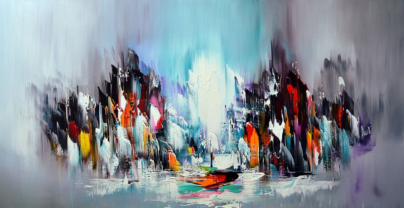 Ville abstraite par Gena Theheartofart