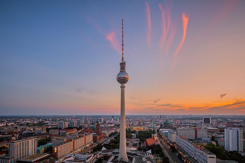 Sonnenuntergang in Berlin von Henk Meijer Photography