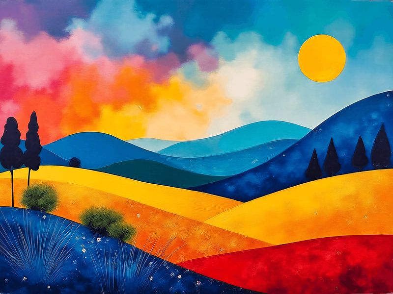 Abstract landscape with beautiful colours by The Photo Artist