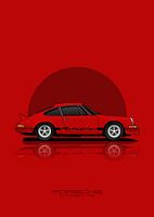 Voiture d'art PORSCHE CARRERA RS Rouge