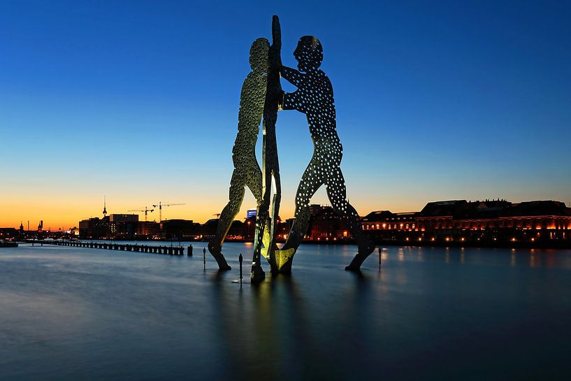 Berlin Skyline am alten Osthafen von Frank Herrmann