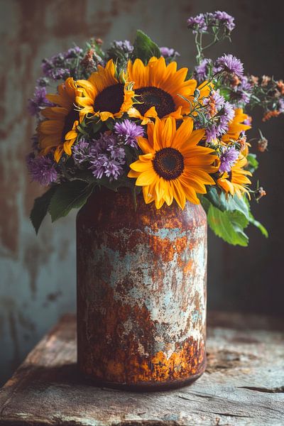 Sonnenblumenstrauß von Poster Art Shop