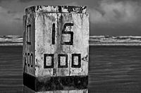 Paal 15 Ameland Black and white