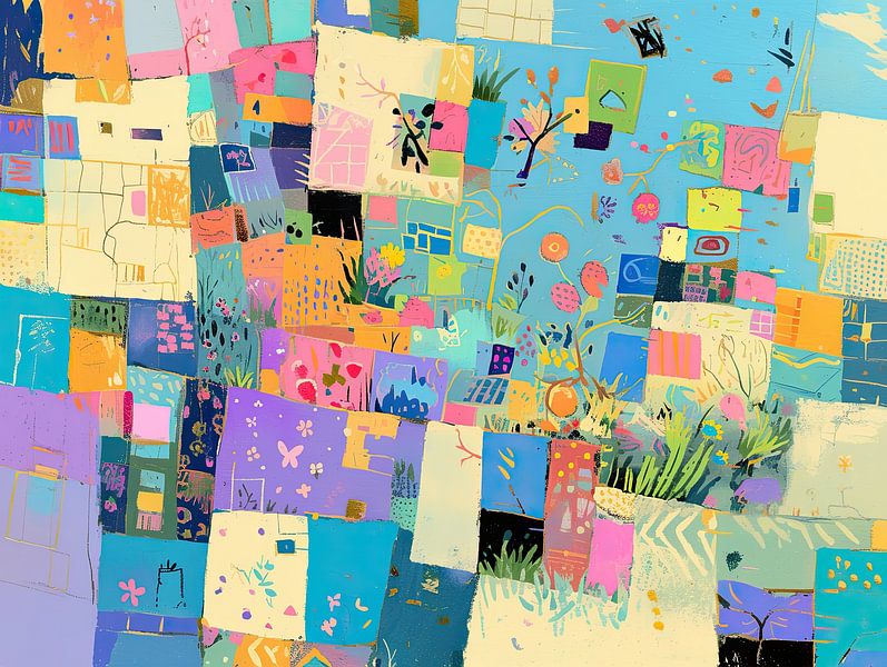 Bunte Abstrakte | Blühende Muster Symphony von ARTEO Gemälde