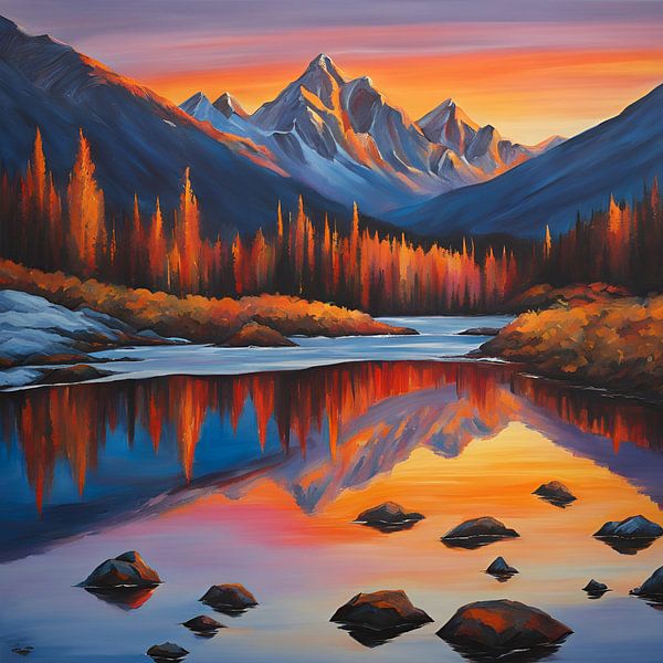 Mountain Hills Malerei von ComfortQ